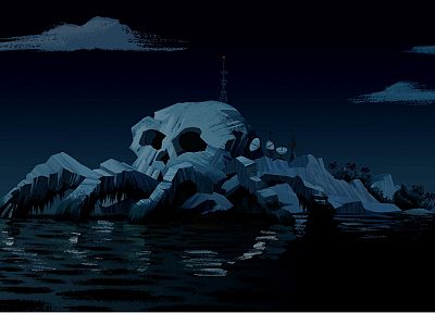 skulls, The Venture Bros., islands, satellite dish - desktop wallpaper