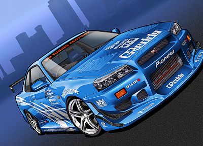 cars, tuning, Nissan Skyline - desktop wallpaper