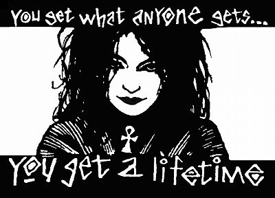 black and white, death, quotes, endless, Sandman, Neil Gaiman - random desktop wallpaper