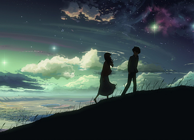 Makoto Shinkai, 5 Centimeters Per Second, skyscapes - random desktop wallpaper
