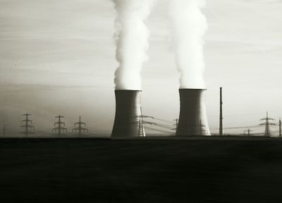 power plants, power lines, industrial plants - desktop wallpaper