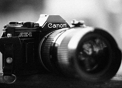 cameras, grayscale, Canon - related desktop wallpaper