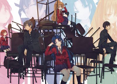 Aisaka Taiga, Kitamura Yuusaku, Kushieda Minori, Toradora, Takasu Ryuuji - related desktop wallpaper
