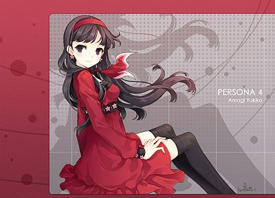 Persona series, Persona 4, Amagi Yukiko - random desktop wallpaper