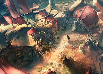 fantasy art, Diablo III, abandoned city - desktop wallpaper