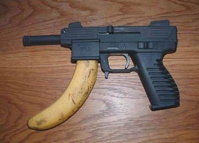 pistols, bananas - random desktop wallpaper