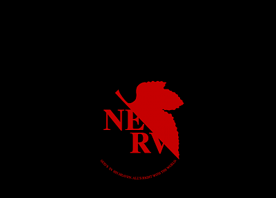 Neon Genesis Evangelion, NERV, simple background - related desktop wallpaper