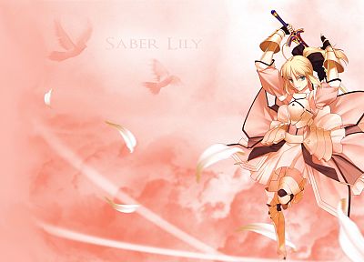 blondes, Fate/Stay Night, Fate Unlimited Codes, Saber, Saber Lily, detached sleeves, Fate series - random desktop wallpaper