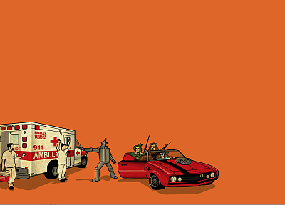 funny, The Wizard of Oz, ambulance - random desktop wallpaper