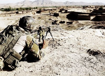 rifles, American, soldier, Afghanistan - desktop wallpaper