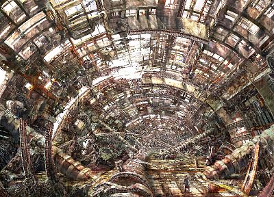 Large Hadron Collider, detailed - desktop wallpaper