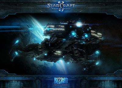 video games, spaceships, StarCraft II - desktop wallpaper
