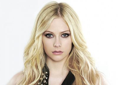 blondes, women, Avril Lavigne, simple background - desktop wallpaper