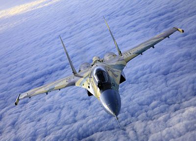 aircraft, vehicles, Sukhoi, jet aircraft, Su-27 Flanker, skyscapes, fighters - random desktop wallpaper