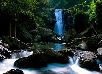 water, nature, rocks, HDR photography, waterfalls - desktop wallpaper