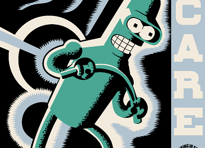 Futurama, Bender, posters - random desktop wallpaper