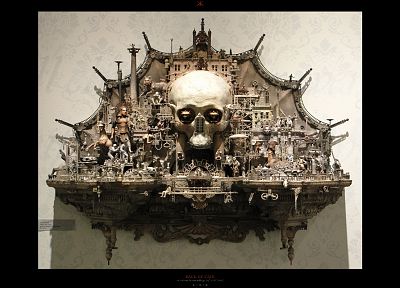 skulls, sculptures, kris kuksi - random desktop wallpaper