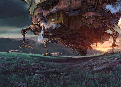 artwork, Studio Ghibli, anime, Howl's Moving Castle, hauru - random desktop wallpaper