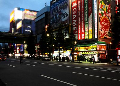 Japan, streets, Akihabara - desktop wallpaper