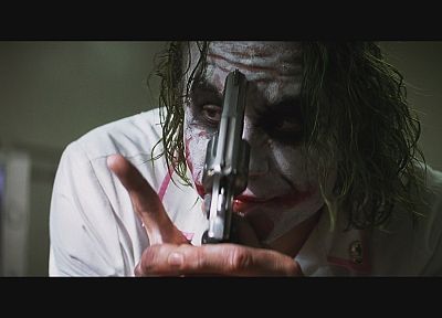 guns, movies, The Joker, Heath Ledger, The Dark Knight - desktop wallpaper