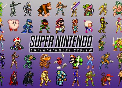 Nintendo, Kirby, Batman, Link, Wolverine, Mario, Yoshi, battletoads, Super Nintendo, retro games, toad (character) - related desktop wallpaper