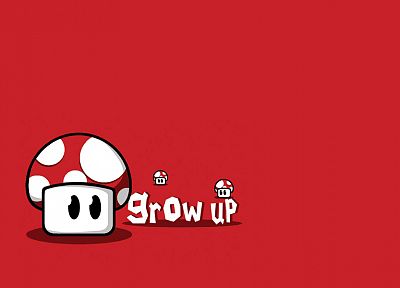 Nintendo, Mario, mushrooms, simple background - random desktop wallpaper