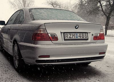 winter, snow, BMW, cars - duplicate desktop wallpaper