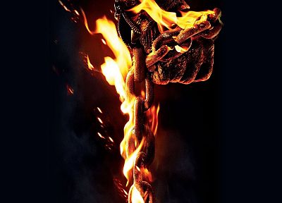 fire, Ghost Rider, chains, flame - duplicate desktop wallpaper