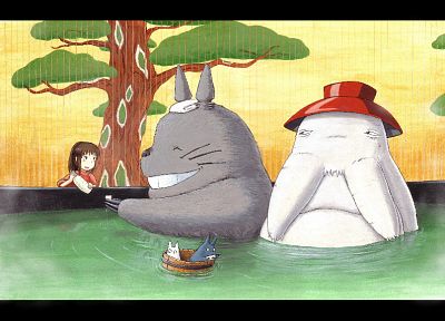 Hayao Miyazaki, movies, Spirited Away, Totoro, My Neighbour Totoro, Studio Ghibli, anime - desktop wallpaper