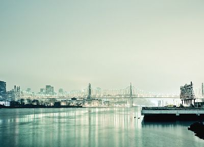 night, bridges, cities - desktop wallpaper