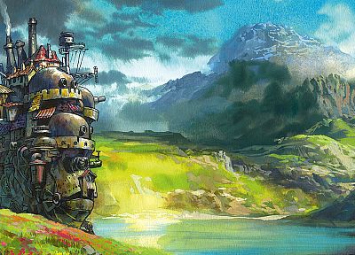 landscapes, Howl's Moving Castle - desktop wallpaper