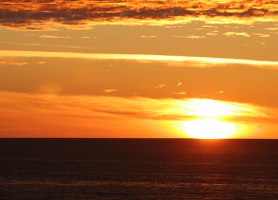 sunset, sunrise, ocean - desktop wallpaper