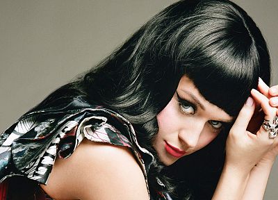 women, Katy Perry, singers, simple background - desktop wallpaper