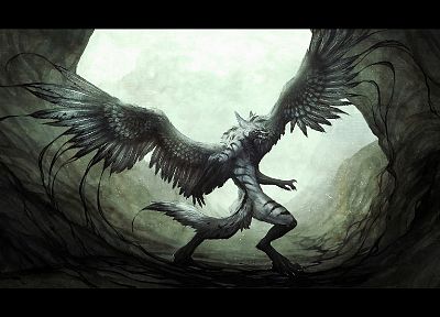 wings, monsters, fantasy art, digital art, artwork - random desktop wallpaper
