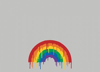 minimalistic, rainbows, simple background, drip, drips - random desktop wallpaper