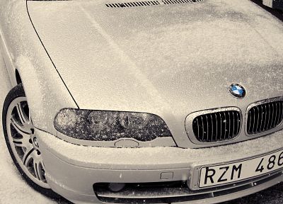 winter, snow, BMW, cars - random desktop wallpaper