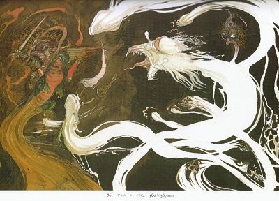 dragons, artwork, Yoshitaka Amano - desktop wallpaper