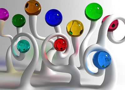 abstract, balls - random desktop wallpaper