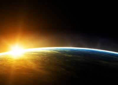Sun, outer space, planets, Earth - desktop wallpaper