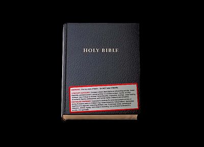 Bible, warning, simple background - desktop wallpaper