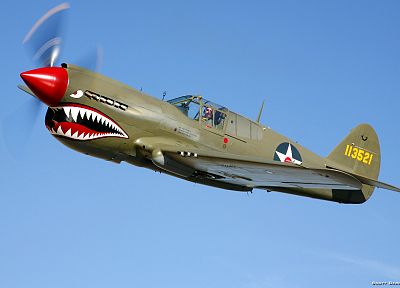 airplanes, P-40 - random desktop wallpaper