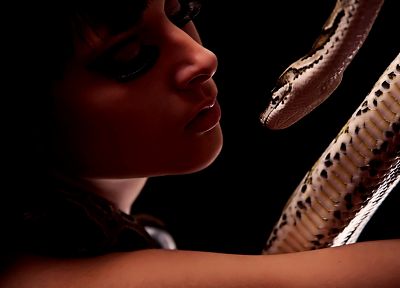 women, snakes - desktop wallpaper