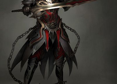 weapons, armor, artwork, chains, swords - related desktop wallpaper