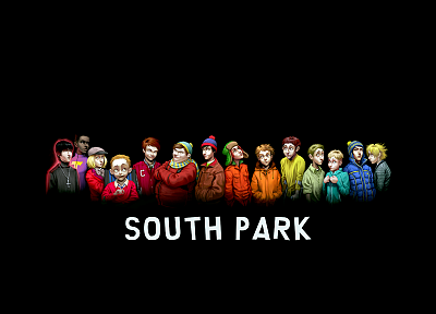 South Park, black background - desktop wallpaper