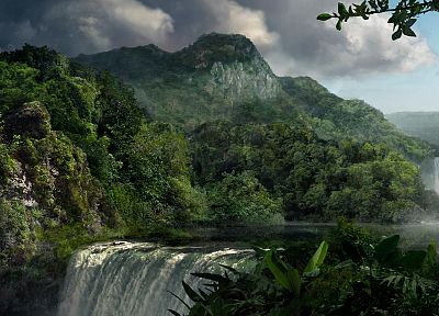 forests, lakes, waterfalls - related desktop wallpaper