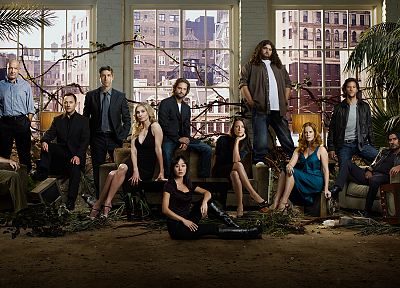Evangeline Lilly, Lost (TV Series), Jorge Garcia, television cast - random desktop wallpaper