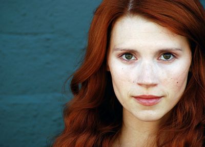 women, redheads, freckles, Julie McNiven, portraits - related desktop wallpaper