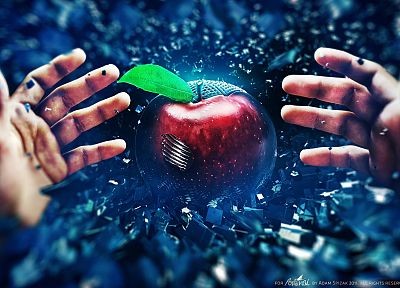 digital art, apples, Adam Spizak - random desktop wallpaper