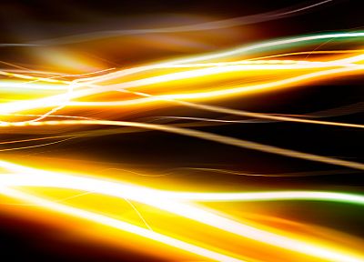 abstract, yellow, glowing, light trails - related desktop wallpaper