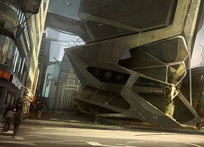 cityscapes, architecture, buildings, concept art, contemporary, artwork, Deus Ex: Human Revolution - desktop wallpaper